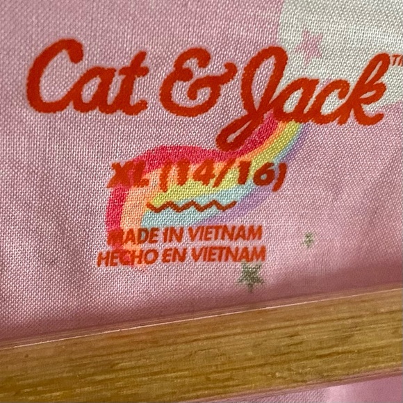 π¦πNWT Unicorns CAT & JACK Swim Beach COVER UP w/ HOT PINK TASSELS XL 14/16 - Picture 8 of 16